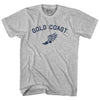 Gold Coast Running Track Winged Foot Adult Cotton T-shirt by Tribe Lacrosse