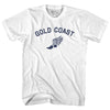 Gold Coast Running Track Winged Foot Adult Cotton T-shirt by Tribe Lacrosse