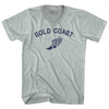 Gold Coast Running Track Winged Foot Adult Tri-Blend V-neck T-shirt by Tribe Lacrosse