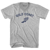Gold Coast Running Track Winged Foot Adult Cotton V-neck T-shirt by Tribe Lacrosse