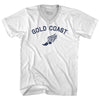 Gold Coast Running Track Winged Foot Adult Tri-Blend V-neck T-shirt by Tribe Lacrosse