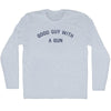 Good Guy With A Gun Adult Tri-Blend Long Sleeve T-shirt by Tribe Lacrosse