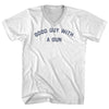 Good Guy With A Gun Adult Cotton V-neck T-shirt by Tribe Lacrosse