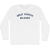 Great Pumpkin Believer Adult Cotton Long Sleeve T-shirt by Tribe Lacrosse