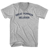 Great Pumpkin Believer Adult Cotton V-neck T-shirt by Tribe Lacrosse