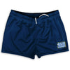 Greece Country Heritage Flag Shorty Short Gym Shorts 2.5" Inseam Made In USA by Shorty Shorts