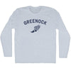 Greenock Running Track Winged Foot Adult Tri-Blend Long Sleeve T-shirt by Tribe Lacrosse