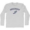 Greenock Running Track Winged Foot Adult Cotton Long Sleeve T-shirt by Tribe Lacrosse