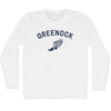 Greenock Running Track Winged Foot Adult Cotton Long Sleeve T-shirt by Tribe Lacrosse