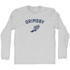 Grimsby Running Track Winged Foot Adult Cotton Long Sleeve T-shirt by Tribe Lacrosse