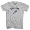 Grimsby Running Track Winged Foot Adult Cotton T-shirt by Tribe Lacrosse