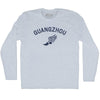 Guangzhou Running Track Winged Foot Adult Tri-Blend Long Sleeve T-shirt by Tribe Lacrosse