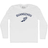 Guangzhou Running Track Winged Foot Adult Cotton Long Sleeve T-shirt by Tribe Lacrosse