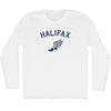 Halifax Running Track Winged Foot Adult Cotton Long Sleeve T-shirt by Tribe Lacrosse