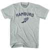 Hamburg Running Track Winged Foot Adult Tri-Blend T-shirt by Tribe Lacrosse