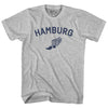 Hamburg Running Track Winged Foot Adult Cotton T-shirt by Tribe Lacrosse