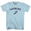 Hamburg Running Track Winged Foot Adult Cotton T-shirt by Tribe Lacrosse