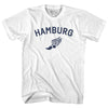 Hamburg Running Track Winged Foot Adult Cotton T-shirt by Tribe Lacrosse