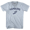 Hamburg Running Track Winged Foot Adult Tri-Blend V-neck T-shirt by Tribe Lacrosse