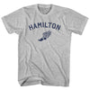 Hamilton Running Track Winged Foot Adult Cotton T-shirt by Tribe Lacrosse