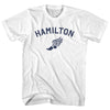 Hamilton Running Track Winged Foot Adult Cotton T-shirt by Tribe Lacrosse