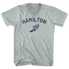 Hamilton Running Track Winged Foot Adult Tri-Blend V-neck T-shirt by Tribe Lacrosse
