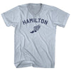 Hamilton Running Track Winged Foot Adult Tri-Blend V-neck T-shirt by Tribe Lacrosse