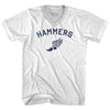 Hammers Running Track Winged Foot-Adult Cotton V-neck T-shirt by Tribe Lacrosse