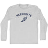 Harrogate Running Track Winged Foot Adult Cotton Long Sleeve T-shirt by Tribe Lacrosse
