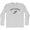 Hartlepool Running Track Winged Foot Adult Cotton Long Sleeve T-shirt by Tribe Lacrosse