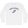 Hartlepool Running Track Winged Foot Adult Cotton Long Sleeve T-shirt by Tribe Lacrosse