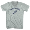 Hartlepool Running Track Winged Foot Adult Tri-Blend V-neck T-shirt by Tribe Lacrosse