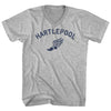 Hartlepool Running Track Winged Foot Adult Cotton V-neck T-shirt by Tribe Lacrosse