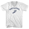 Hartlepool Running Track Winged Foot Adult Cotton V-neck T-shirt by Tribe Lacrosse