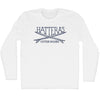 Hatteras Surf Break Crossed Surf Board Surfing Destination Adult Cotton Long Sleeve T-Shirt by Tribe Lacrosse