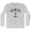 Hawaii State Anchor Home Cotton Adult Long Sleeve T-shirt by Ultras