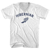 Hibernian Running Track Winged Foot Adult Cotton V-neck T-shirt by Tribe Lacrosse
