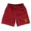 Hickory Red Athletic Running Fitness Exercise Shorts 7" Inseam Shorts Made In USA by Tribe Lacrosse