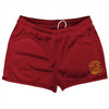Hickory Red Shorty Short Gym Shorts 2.5" Inseam Made In USA by Tribe Lacrosse