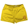 Hickory Yellow Shorty Short Gym Shorts 2.5" Inseam Made In USA by Tribe Lacrosse