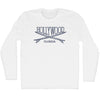 Hollywood Surf Break Crossed Surf Board Surfing Destination Adult Cotton Long Sleeve T-Shirt by Tribe Lacrosse