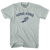 Hong Kong Running Track Winged Foot Adult Tri-Blend T-shirt by Tribe Lacrosse