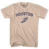 Houston Running Track Winged Foot Adult Cotton T-shirt by Tribe Lacrosse