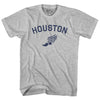 Houston Running Track Winged Foot Adult Cotton T-shirt by Tribe Lacrosse