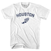 Houston Running Track Winged Foot Adult Cotton T-shirt by Tribe Lacrosse