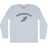 Huddersfield Running Track Winged Foot-Adult Tri-Blend Long Sleeve T-shirt by Tribe Lacrosse
