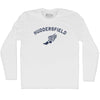 Huddersfield Running Track Winged Foot-Adult Cotton Long Sleeve T-shirt by Tribe Lacrosse
