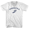 Huddersfield Running Track Winged Foot-Adult Cotton V-neck T-shirt by Tribe Lacrosse