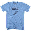Hull Running Track Winged Foot-Adult Tri-Blend T-shirt by Tribe Lacrosse