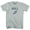 Hull Running Track Winged Foot-Adult Tri-Blend T-shirt by Tribe Lacrosse